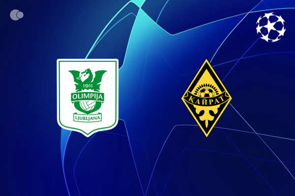 Empate entre Olimpija Ljubljana y Kairat en el inicio de la Champions League